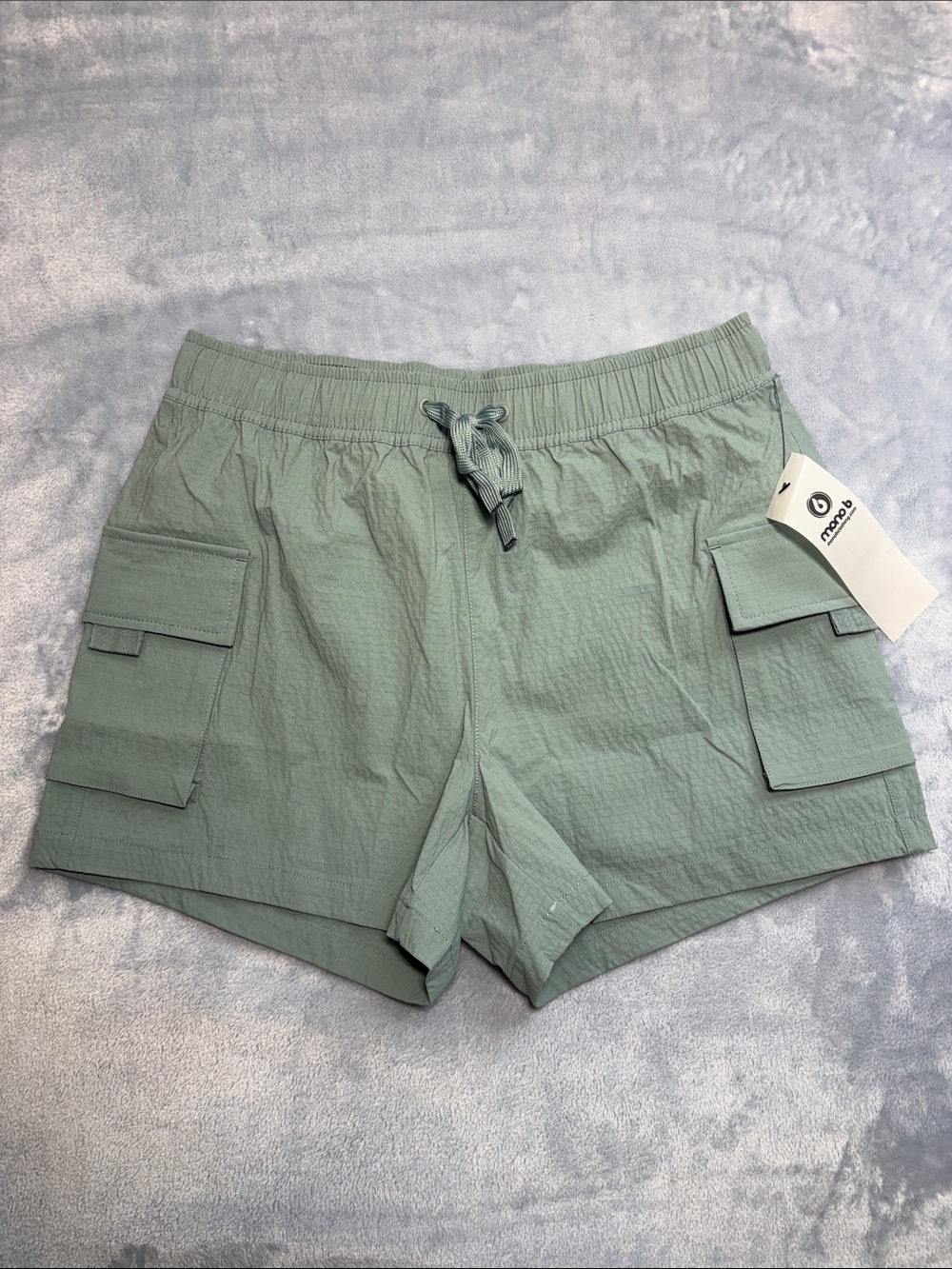 Mono B Sage Green Athletic Cargo Shorts